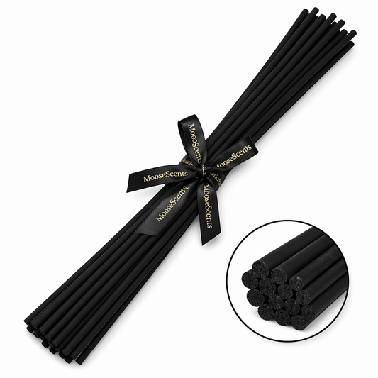 8mm Thick 10” long Black Fiber Reeds